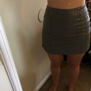 Leather Grey Skirt WORN ONCE
